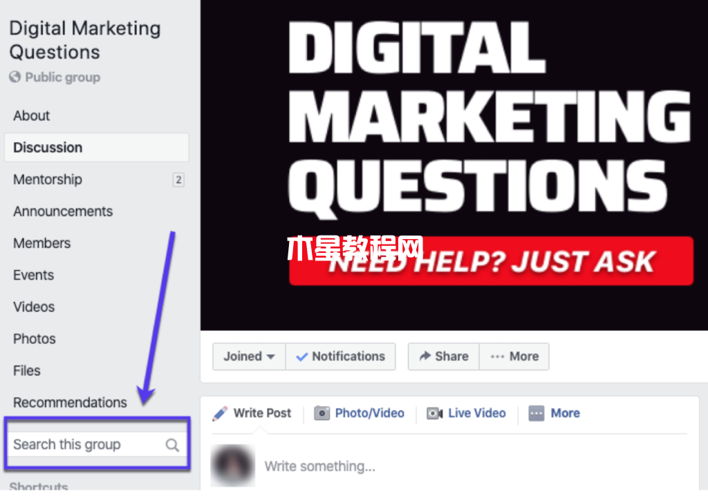數(shù)字營銷問題是一個受歡迎的Facebook小組