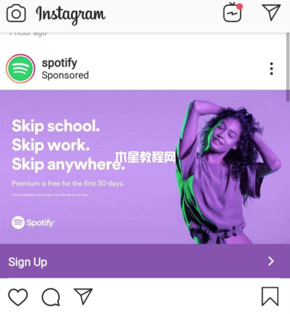 Instagram廣告示例