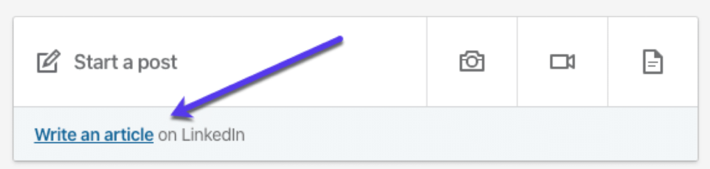 LinkedIn的“寫文章”功能