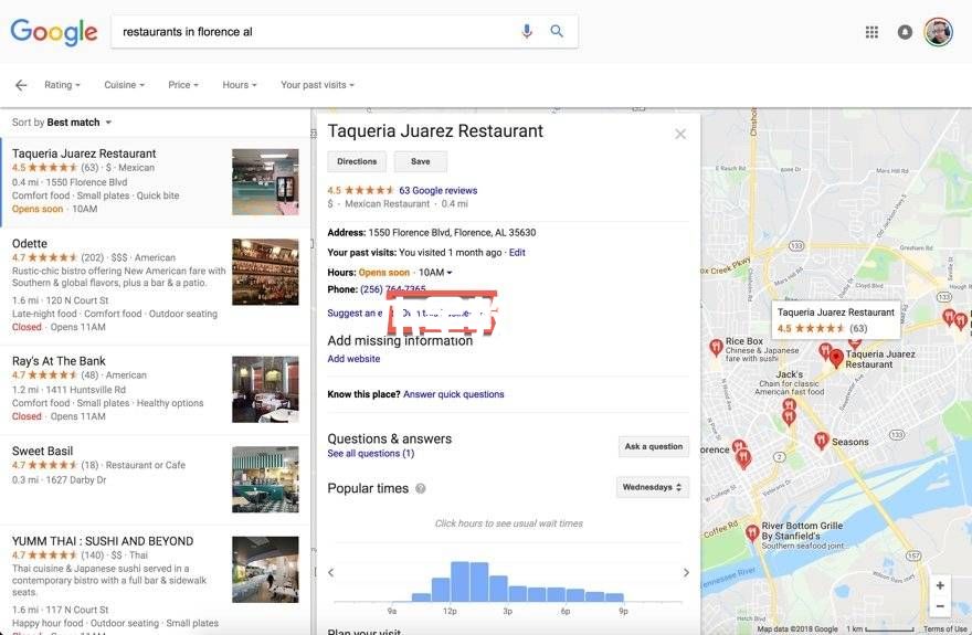 “Google My Business”頁面