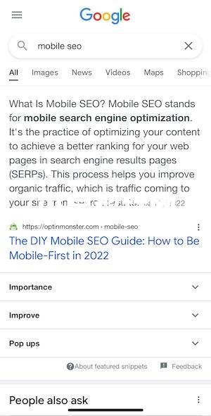 手機(jī)端serps