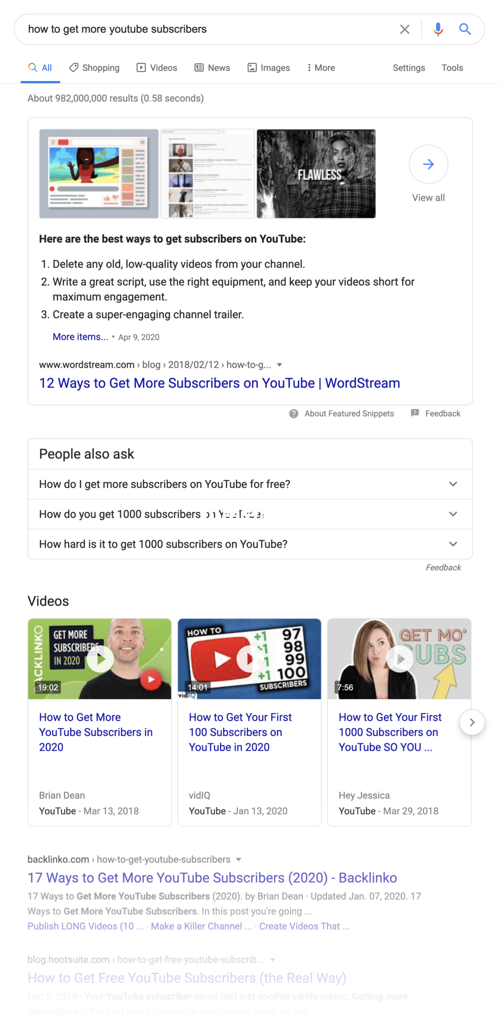 如何獲得更多youtube訂閱用戶搜索結(jié)果