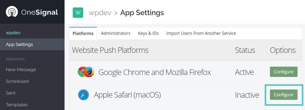 Apple Safari推送通知設(shè)置
