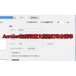 Acrobat文檔打印怎么設(shè)置分辨率? Acrobat分辨率的設(shè)置方法