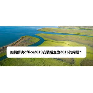 office2019安裝后打開(kāi)變成office2016該怎么辦?