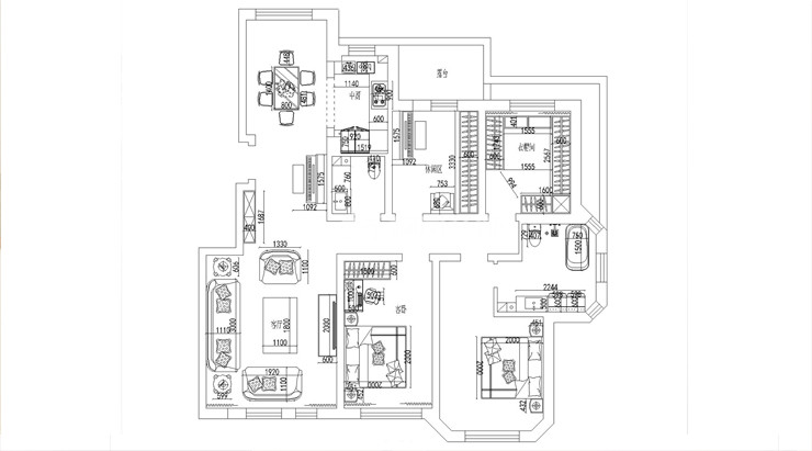 金地檀府-140平-美式風(fēng)格-平面.jpg